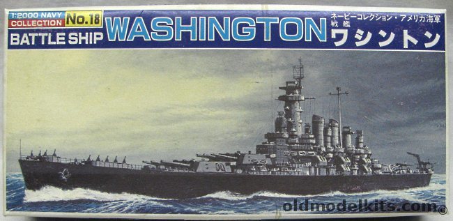Bandai 1/2000 USS Washington Battleship, 18 plastic model kit